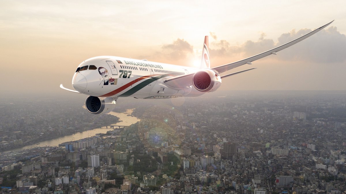 BoeingAirplanes's tweet photo. Congratulations to Biman Bangladesh Airlines on their 50th anniversary! We look forward to many more years of partnership and growth. https://t.co/b7cdzEFkAC