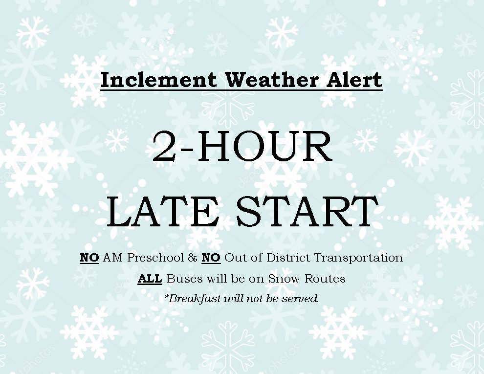 TeninoSD's tweet photo. UPDATED INCLEMENT WEATHER NOTICE:

Tenino Schools will be 2-hours late tomorrow, Jan. 4th
NO AM Preschool
NO Out-of-District transportation
Breakfast will NOT be served
ALL Buses will be running on Snow Routes only

Snow Routes 21-22- https://t.co/n5AvTwIDoa

Be Safe!! https://t.co/OWoGPKTnK3