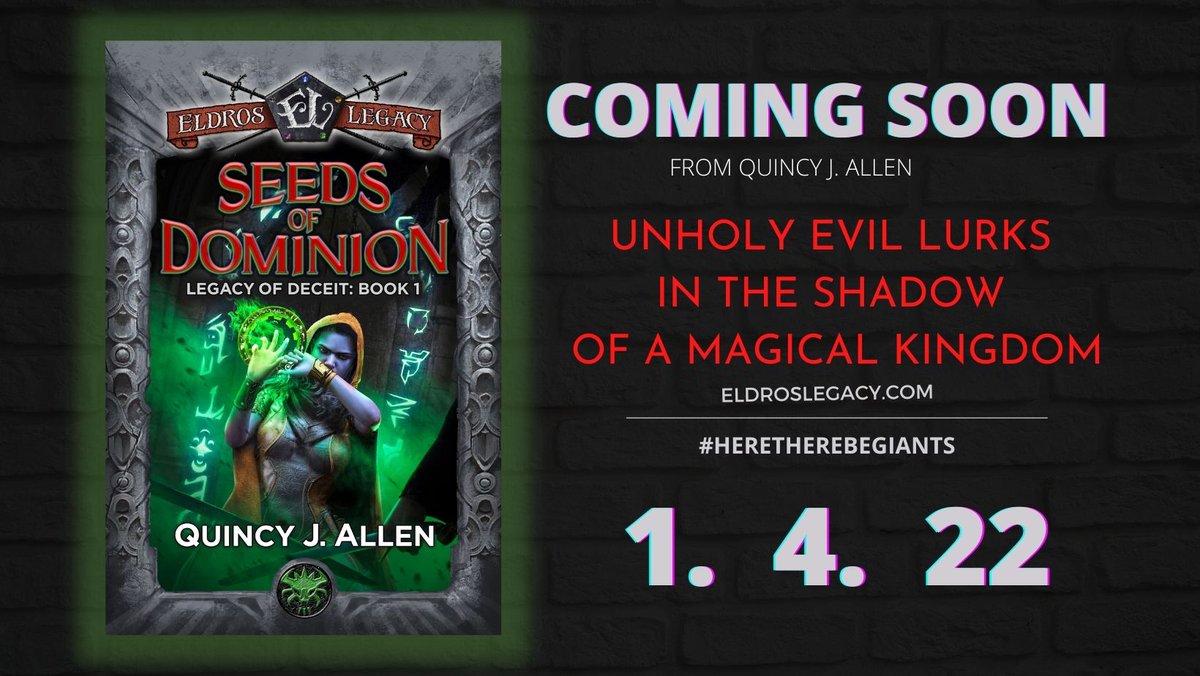 Rhodri2112's tweet photo. Seeds of Dominion, the second book in the Eldros Legacy is out! It's by Quincy J. Allen and it rocks. 

#NewMythology 
#CKP 
#EldrosLegacy 
#NewMythOnTheBlock 

You can find it here: https://t.co/5PYUR70OvK https://t.co/K5AM8u8suG