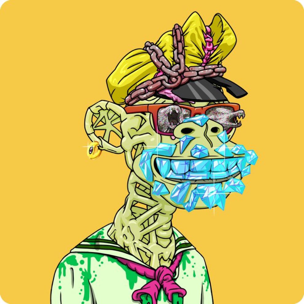 After hours and hours of research and thanks from my buddy <a href="/steveaoki/">Steve Aoki</a> I’m finally a member of <a href="/BoredApeYC/">Bored Ape Yacht Club 🍌</a> .. Finally got my diamond grill 😁