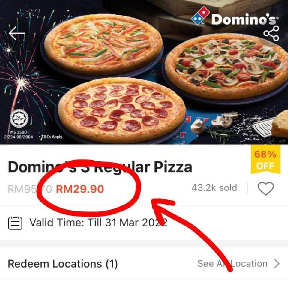 MalaysianFoods's tweet photo. Dominos buat hal,.. RM10 je pizza Regular!! 😭

Baru je tahun baru azam nak diet, boleh boleh dia buat promo. 3 keping regular RM29.90 je wehh https://t.co/kbuJXd0wXG