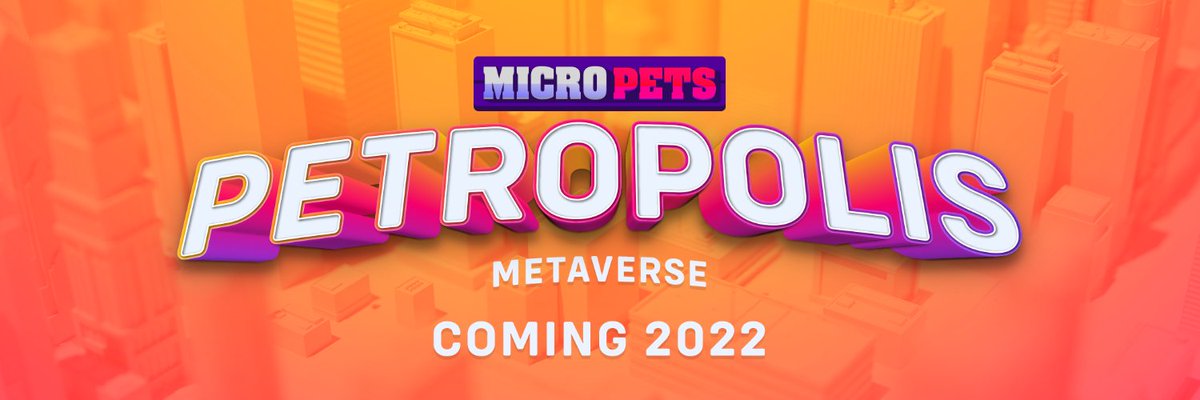 MicroPets_io's tweet photo. THE NEXT BIG METAVERSE WORLD IS COMING!! We can't wait until you see what's in store for @MicroPetsBSC PETROPOLIS 2022! 🚀📈🚀

#MicroPets #Petropolis #MetaVerse #GameFi #BSC #BNB #Playtoearn #P2E #NFT #Landsale https://t.co/JIfuhLgTuO