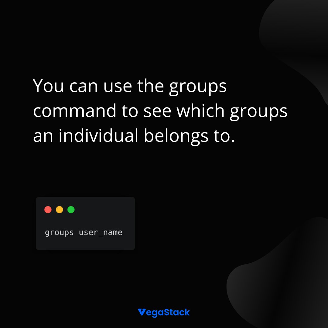 vegastack's tweet photo. Group command is used to see which groups an individual belongs to.
Understand with the π° post
#groups #groupcommand #linux #ubuntu #devops #vegastack #agile #systemadmin #terminal #cmd https://t.co/Z086JXiaAn