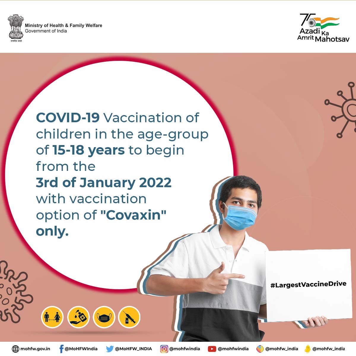 NHM_ANIslands's tweet photo. Covid-19 vaccination Drive for Adolescent Children Age between 15- 18 years At Andaman &amp; Nicobar Islands https://t.co/HNrISK9f3G