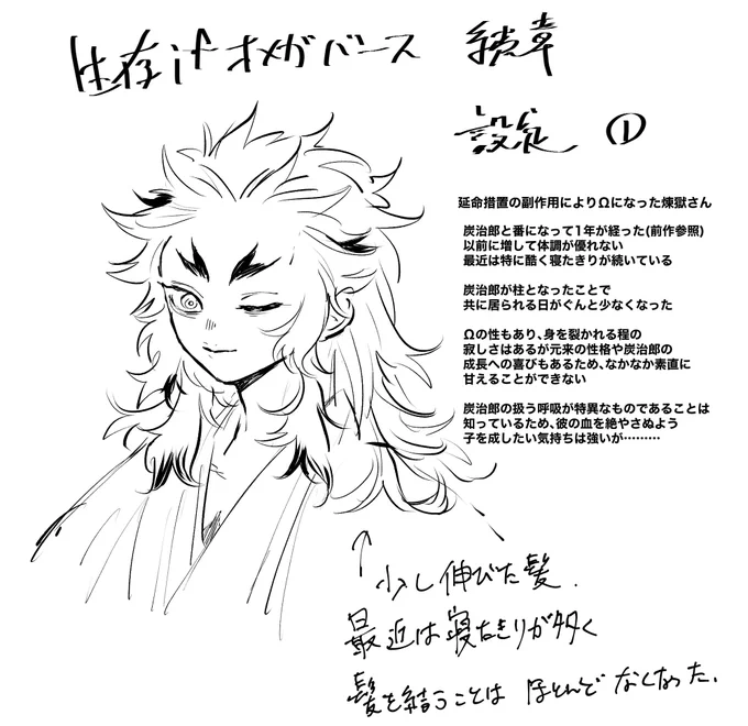 生存ifオメガバース炭煉 続章設定① 