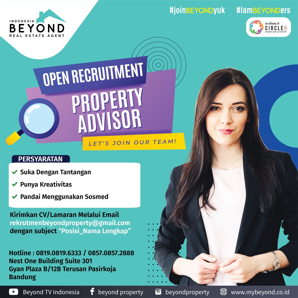 beyondproperty_'s tweet photo. open recuitment #loker #lokerbdg #lokercot https://t.co/4VTPXL7K2t
