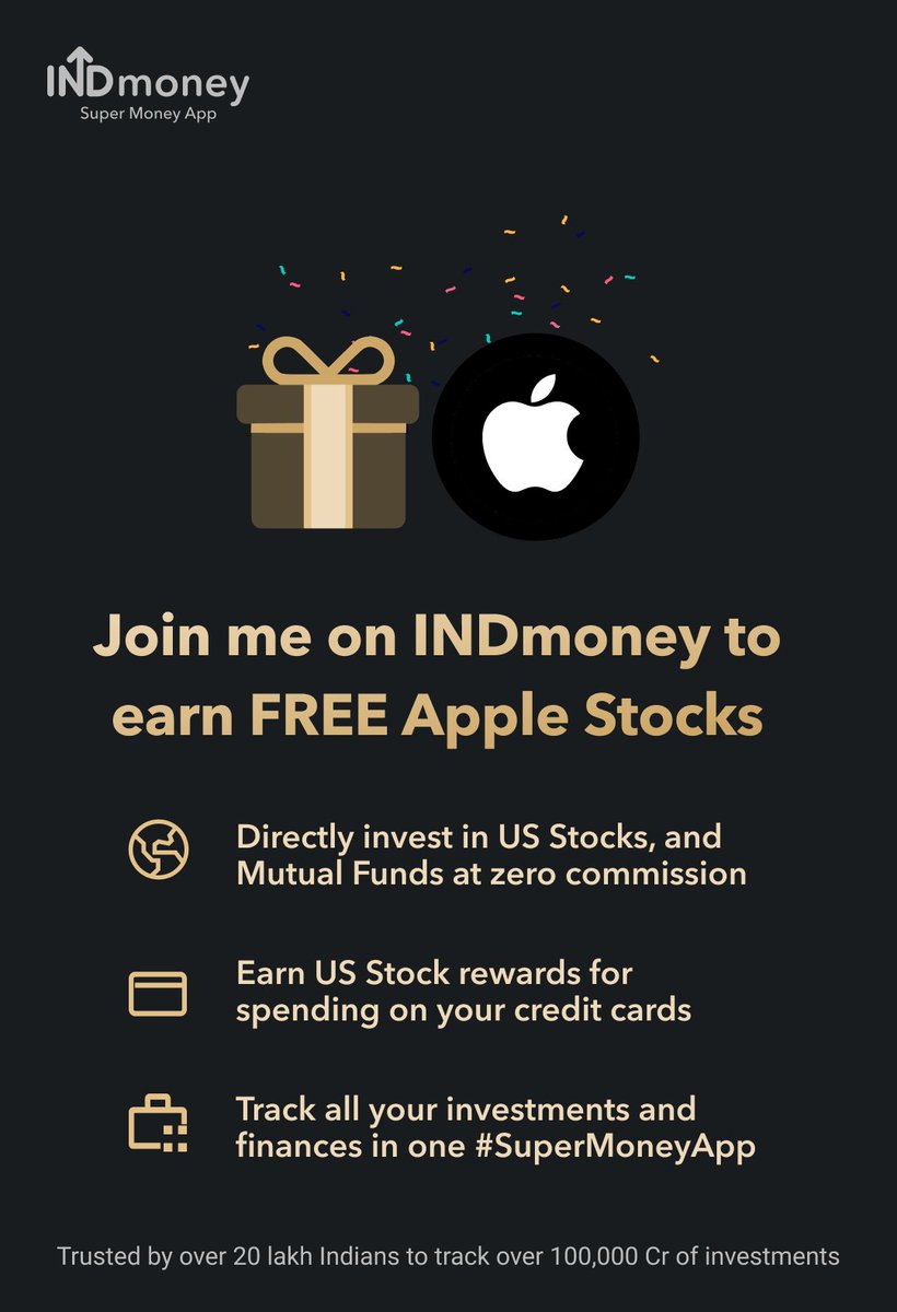 nitramoffl's tweet photo. I am gifting you Apple Stock. Join me on the INDmoney app using my link to claim today https://t.co/cpcJJQy8hU https://t.co/3PKpOcPfGW