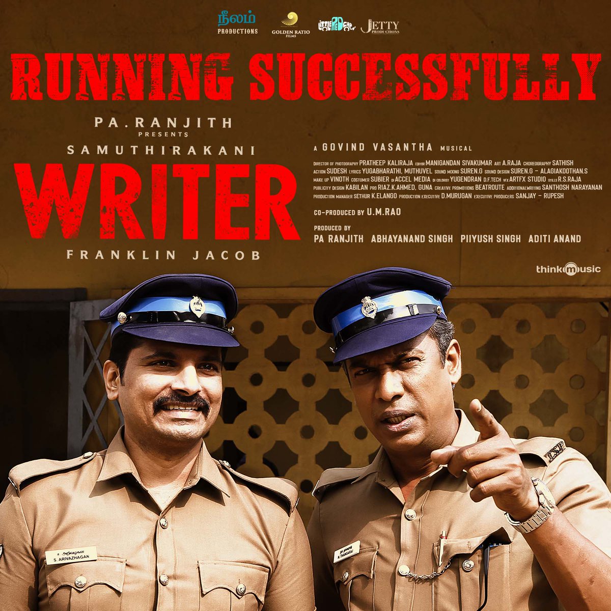 officialneelam's tweet photo. #Writer - Running successfully in theatres near you!
#WriterRunningSuccessfully
@beemji @thondankani @frankjacobbbb @doppratheep @editor_mani @GRfilmssg @PiiyushSingh @thehari___ https://t.co/DxQRjcs6dK