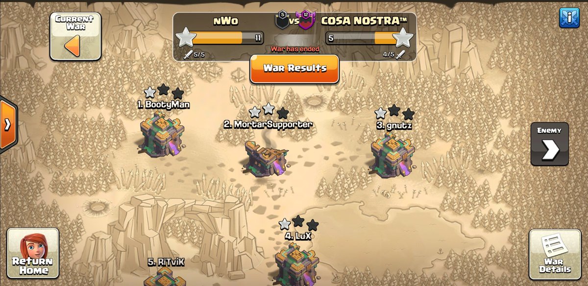 Had a fun friendly war session the other night. One clan have up I think cause I sent them a dm of diplomacy.  Tricked them so bad 😆