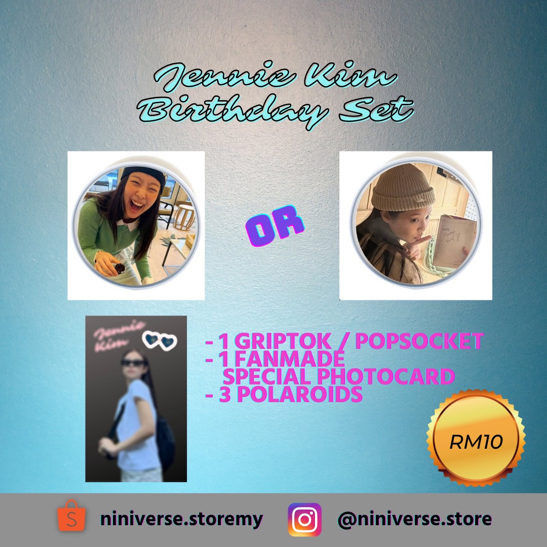 niniversestore's tweet photo. Calling all jensetters and erigom!

WTS 

Jennie and Kai Griptok Birthday Set 

#pasarBlackpink @pasarBLACKPINK @pasargirlgroup

#pasarEXO @pasar_EXO @pasar2ndgen https://t.co/gyaSSKooGQ