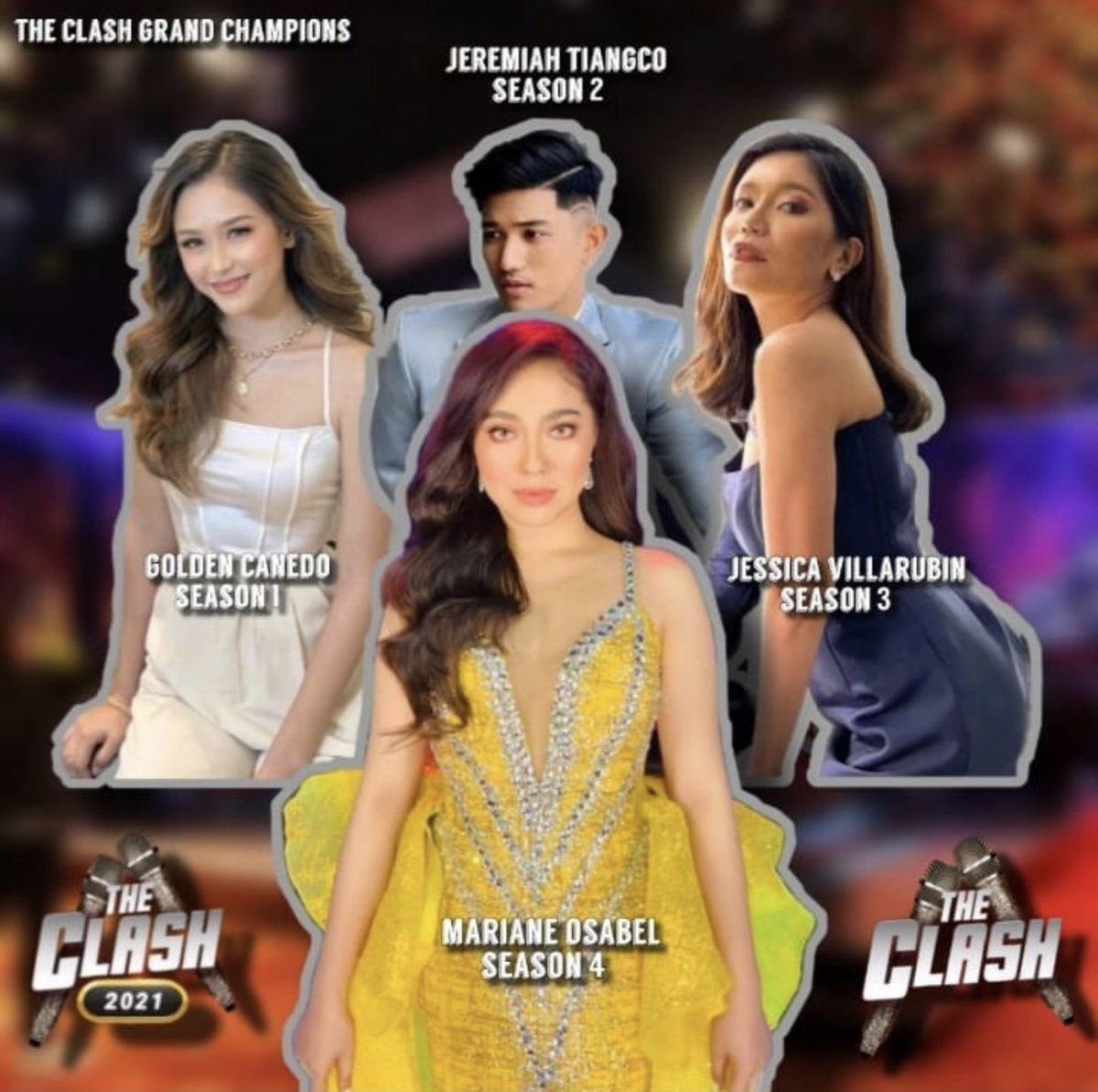 JeremiahFANMILY's tweet photo. Beautiful poster.😍 Credits to the owner! Hoping for more sparkling performances from these Champions. 🥰
@GoldenVoice0405 Jeremiah @_IamRealJessica @marianeosabel
#GoldenCañedo #JeremiahTiangco #JessicaVillarubin #MarianeOsabel #TheClash #AllOutSundays #ClashNation #Sparkle https://t.co/NxW3U1eMn1