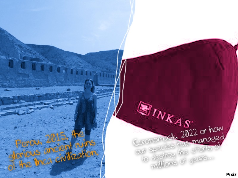 KATIAAUGUSTATOU's tweet photo. 1) 2015, Peru, dazzled by the ruins of the ancient empire of the INCA civilization, the bright piece of human history!
VS
2) 2022, Earth, ΙΝΚΑ Coronomask!!

#Incacivilization #Incacoronomask https://t.co/ImT3ND0gE4