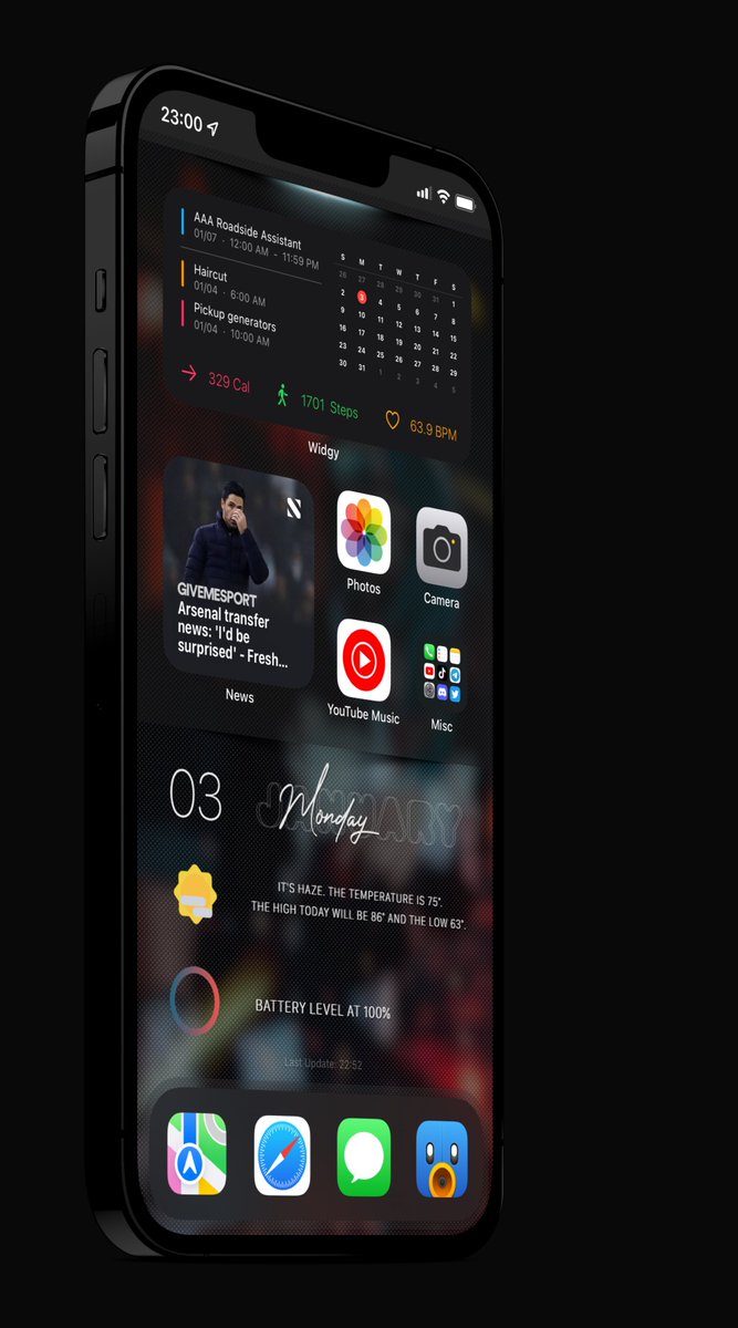 Kothuq's tweet image. BK&apos;s_Blurr_HS #WeatherHTML2 theme 
Credits where credits are due
@screenshot_pro 
#weathericons @Riteshk021 
#IOS153 #nojailbreak #widgy