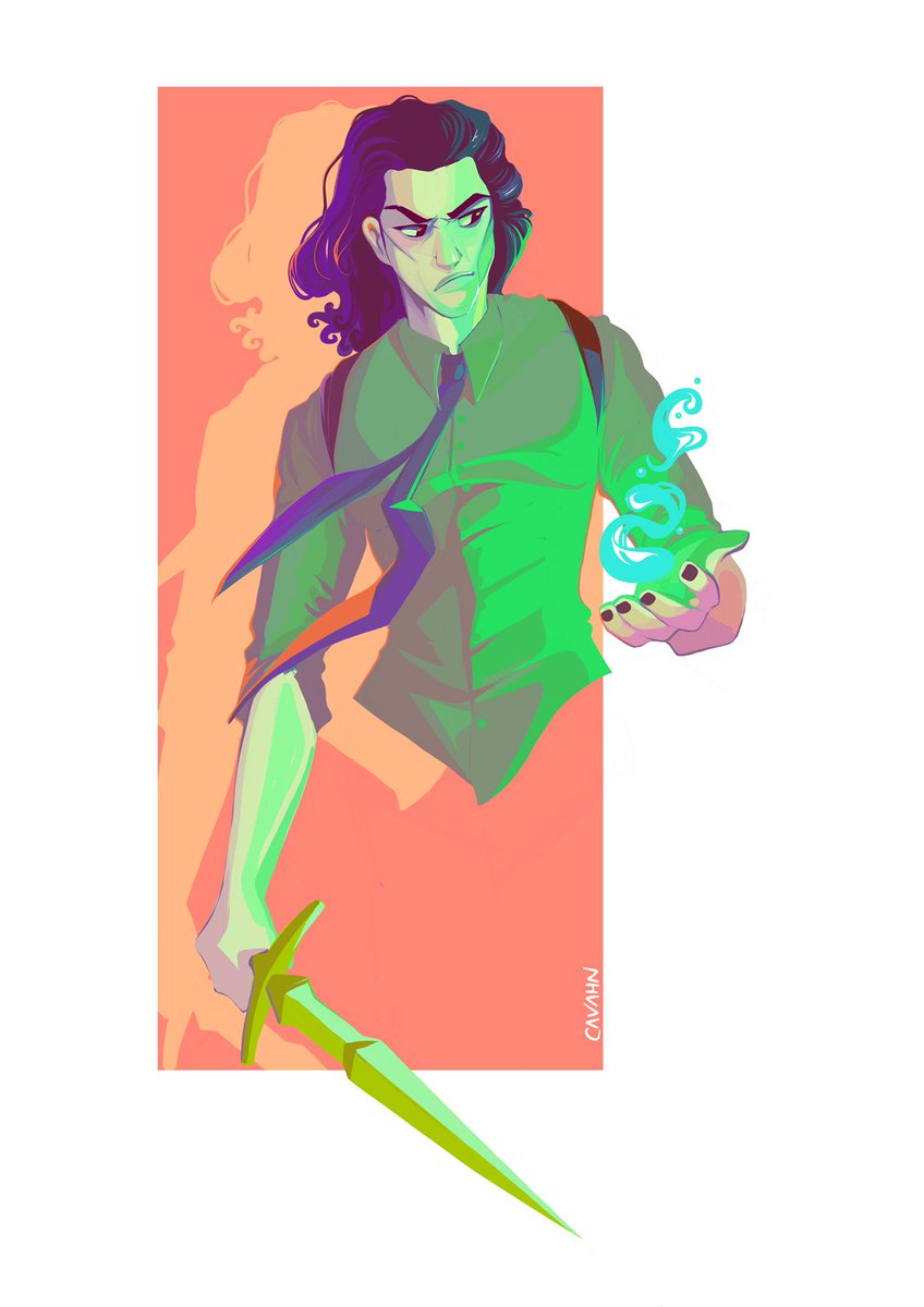 Oh my god, I drew a thing! Finally managed to watch all of Loki and I figured they were a good subject for experimenting with a new colouring style! #Loki (more fanart of him to come probably!)