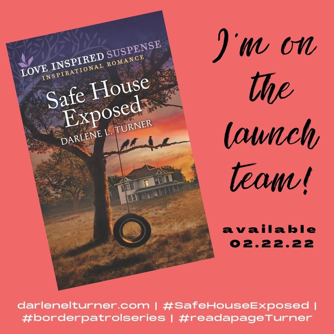 CaitlynSanti's tweet photo. I’m thrilled to be on @darlenelturner’s launch team for her upcoming book Safe House Exposed releasing 02.22.22. Pre-order your copy today! #SafeHouseExposed #darlenelturner #readapageTurner #loveinspiredsuspense #borderpatrolseries https://t.co/GVt1HFu0pq