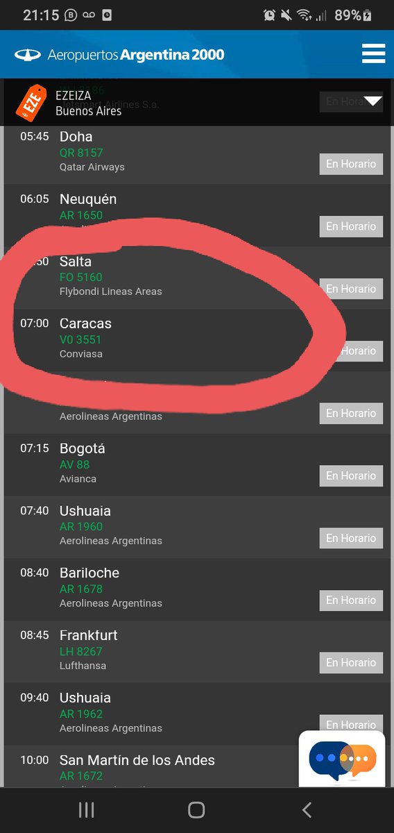 andresstaubyn's tweet photo. @LoKarla @LAConviasa Hola! Supuestamente el vuelo de ccs a Ezeiza ya salió para acá, y nuestro vuelo ya está en la programación de Ezeiza https://t.co/EGu63X526k