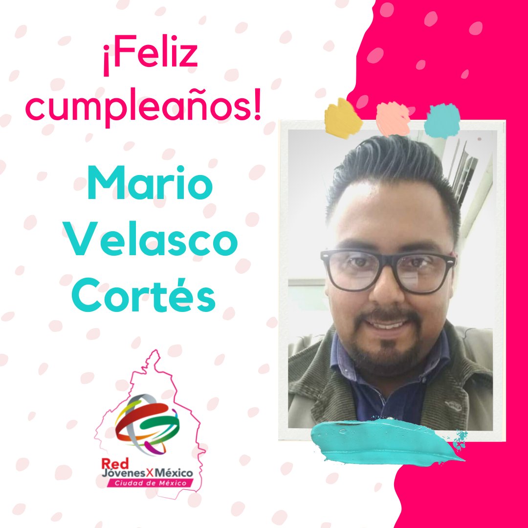 El equipo de la Red Jóvenes por México CDMX manda un fuerte abrazo a Mario Velasco Cortés por su cumpleaños. 

Gracias amigo por contribuir con tus ganas y experiencia a esta bella organizacion.

Nuestros mejores deseos. 🥳