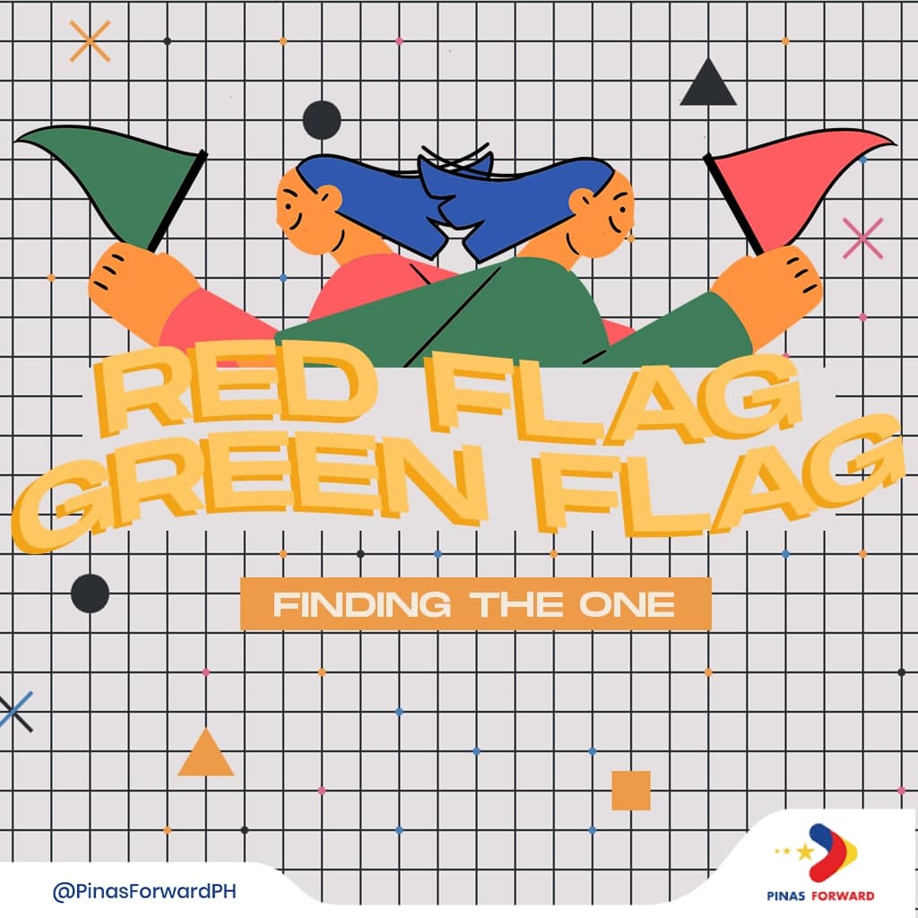 PinasForwardPH's tweet image. #SaTotooLang, alin dito ang red flag at green flag para sa’yo? 🤔

Ngayong madami na ang pumoporma sa’yo, paano mo malalaman kung sino ang “the one” for you?

 Kilalanin ang pipiliin. Busisiin ang mga sinasabi nila para makaiwas sa #paasa!🙅