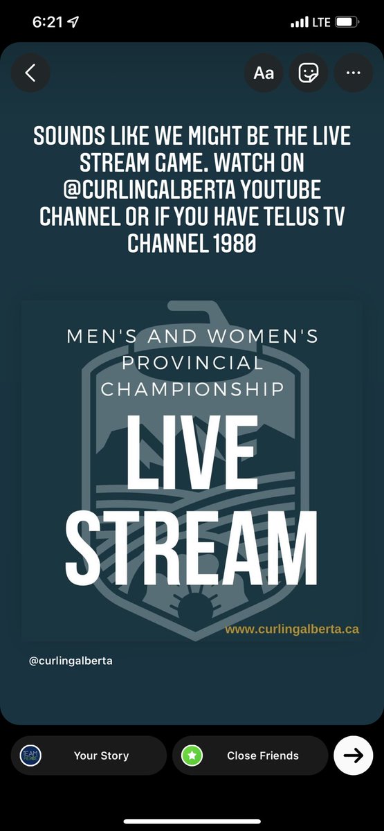 teampiercecurl's tweet photo. Sounds like we might be the live stream game at 7pm. Tune into @curlingalberta YouTube channel or if you have Telus TV channel channel 1980 #curling #teampierce #abscotties2022 https://t.co/v6dtAIQX6U