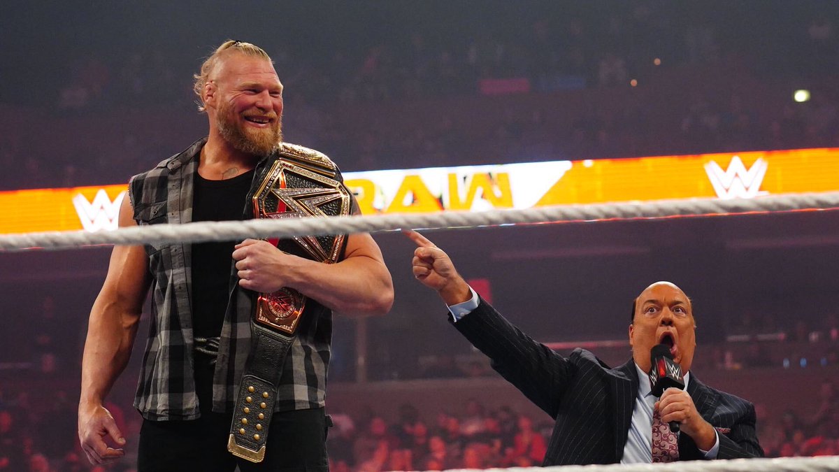 WWE's tweet photo. Well well well....

@BrockLesnar 
@HeymanHustle 
#WWERaw https://t.co/mjdppxTKxO