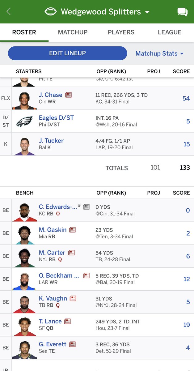 kybluemule's tweet photo. @FFToday No trades, only draft and wavier wire https://t.co/tdYIV5hBDp