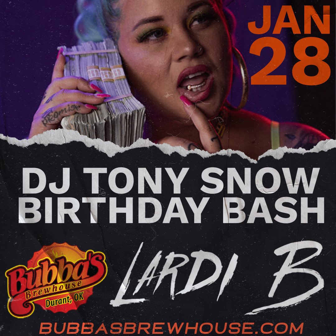 bubbasbrewhouse's tweet photo. OKURR… LARDI B IN THE BUILDING!!!

Tickets- https://t.co/NaPsv3LMon https://t.co/zvad0UHiL1