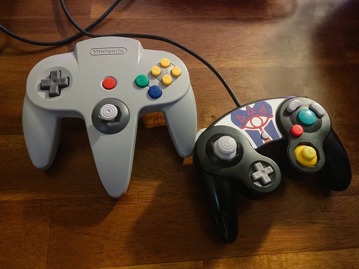 stepbackwards's tweet image. Theo and I were playing Smash when I realized I tried to hold the GameCube controller like the N64 controller…multiple times. 😅

Theo: Day 1 GameCube controller.

😂😂😂

To be fair, I’ve been playing a lot of Ocarina of Time so….😂