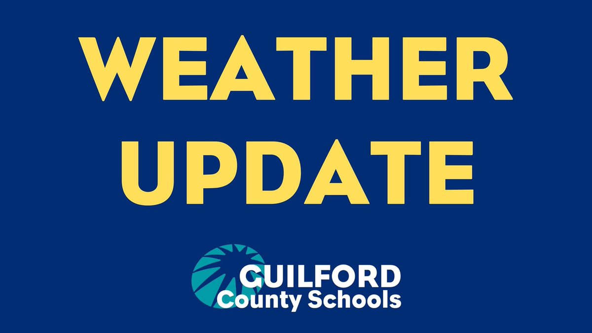 GCSchoolsNC's tweet photo. Due to potentially hazardous road conditions in the morning including the potential for black ice, all GCS schools and central offices will operate on a two-hour delay tomorrow, Tuesday, Jan. 4. https://t.co/1HZyVip0et