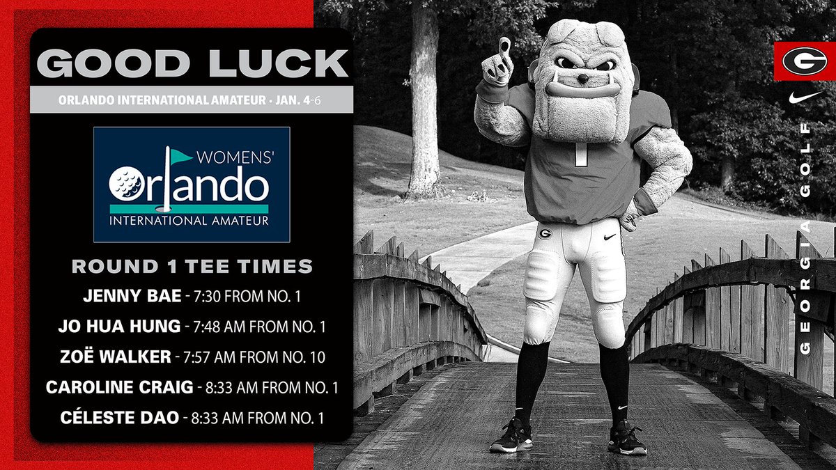 𝔾𝕠𝕠𝕕 𝕝𝕦𝕔𝕜 to the 5⃣ 🐶s who are back on the course tomorrow at the <a href="/OrlAmateur/">Orlando Intl Amateur</a>. 

🔗📊 gado.gs/oiascoring

#GoDawgs || #Unforgettable