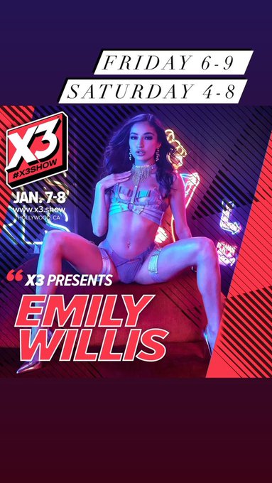 Helloooo babes ! Here are my signing times for the @x3expo 😌❤️&zwj;🔥❤️&zwj;🔥 use code : EMILYx3 for tickets and<a class="tags" target="_blank" title="On Twitter" href="/?out=eyJ0eXAiOiJKV1QiLCJhbGciOiJIUzUxMiJ9.eyJpYXQiOjE3Njc5NzQ0NjgsImlzcyI6InR3cG9ybnN0YXJzLmNvbSIsIm5iZiI6MTc2Nzk3NDQ2OCwiZXhwIjoxNzk5NTEwNDY4LCJyZWRpcmVjdF91cmwiOiJodHRwczovL3guY29tL3gzZXhwbyJ9.Z_HsnGsRkWBm3x14y4MTqnaFsZpMBaPTzV8nQ2ay72bSoixlUaH3RVpawuwfLcCLU305ouLV47n1axq816BHTA">@x3expo</a>