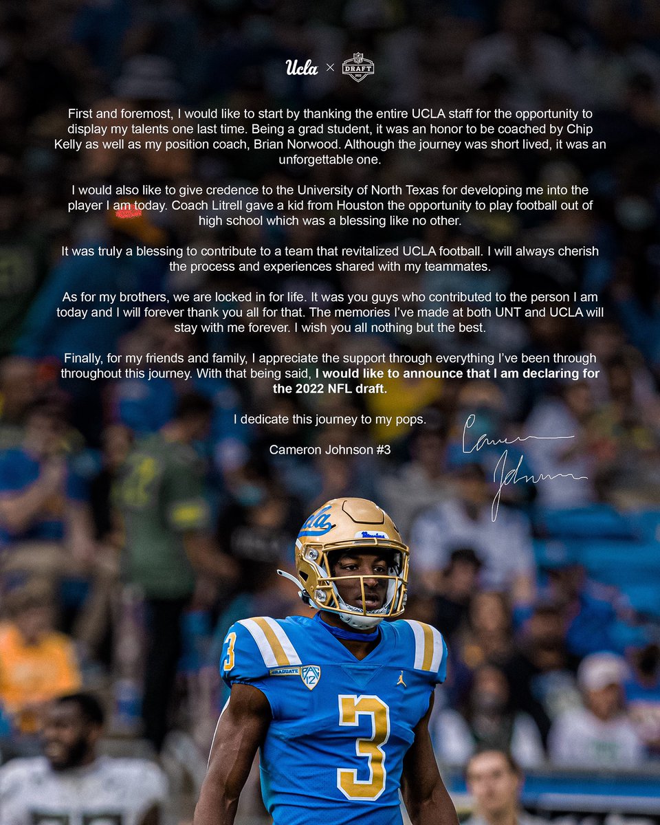 Thank you Bruin nation🔵🟡
For you 12/3/2020 dove