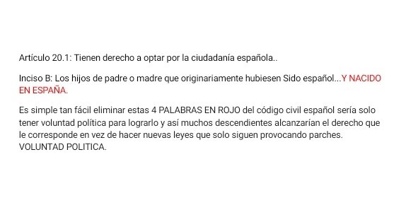 oyabi6674's tweet photo. Los descendientes de españoles en el mundo confiamos en su campaña electoral cuando prometieron duna ley de nacionalidad para todos y no se ha cumplido. Lo dice el punto 5.10 y sigue sin ser reparado el IUS SANGUINIS reformar el codigo civil el  20.1 en el Y NACIDOS EN ESPAÑA https://t.co/8F0L2r4OYm