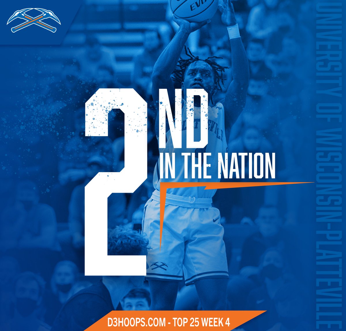 uwp_pioneers's tweet photo. One step at a time. #SwingTheAxe 
New #d3hoops Top 25 is out and @UWPlattMBB is up one spot. 
#uwp #uwplatteville #platteville #wiac 
@uwplatteville @wiacsports https://t.co/DTMHzS8xqi