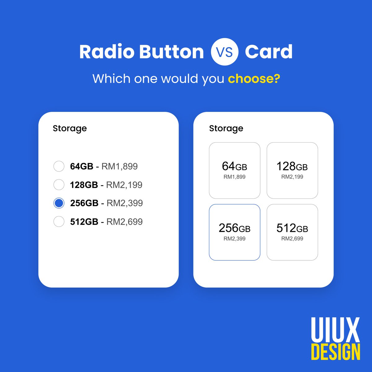 UIUXDesignMy's tweet image. Which one would you choose?🤔

#UIDesign 
#UIUXDesign