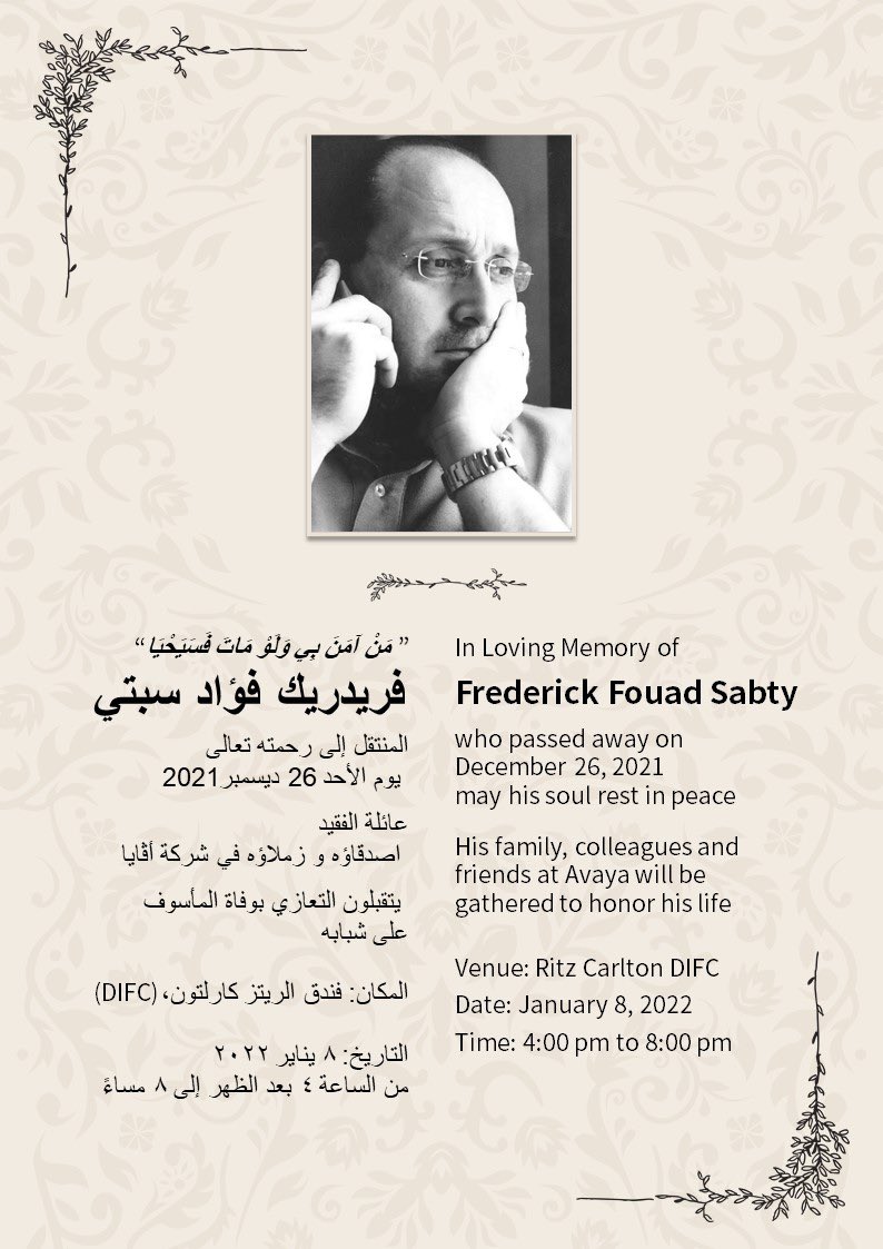 In Loving Memory of @fredericksabty 🌹