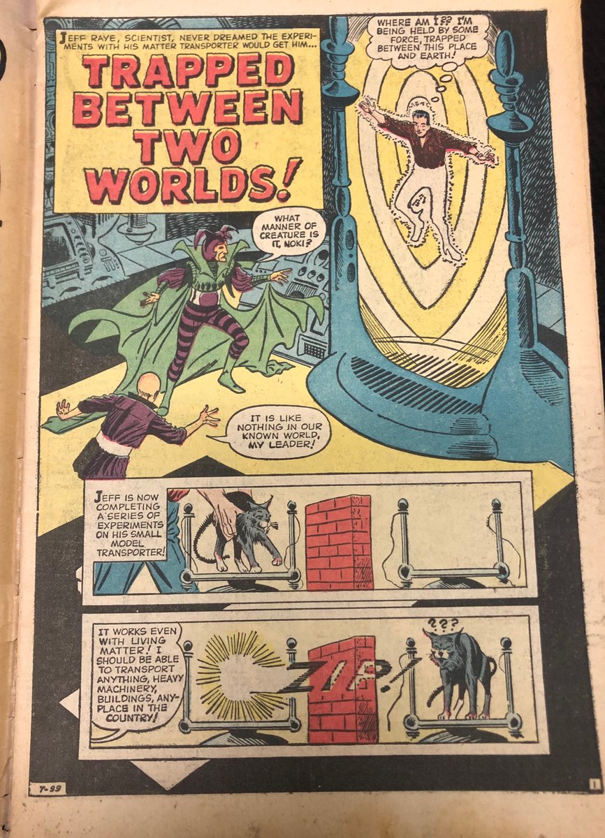 awardtour's tweet photo. CATS IN COMICS: “Trapped Between Two Worlds” by Steve Ditko
(in Strange Tales #67, February 1959) #catsincomics https://t.co/2ZYZloRy3R