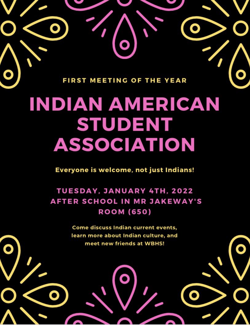 MEETING TOMORROW, after school, in room 650! BE THERE OR BE SQUARE 🇮🇳🙌