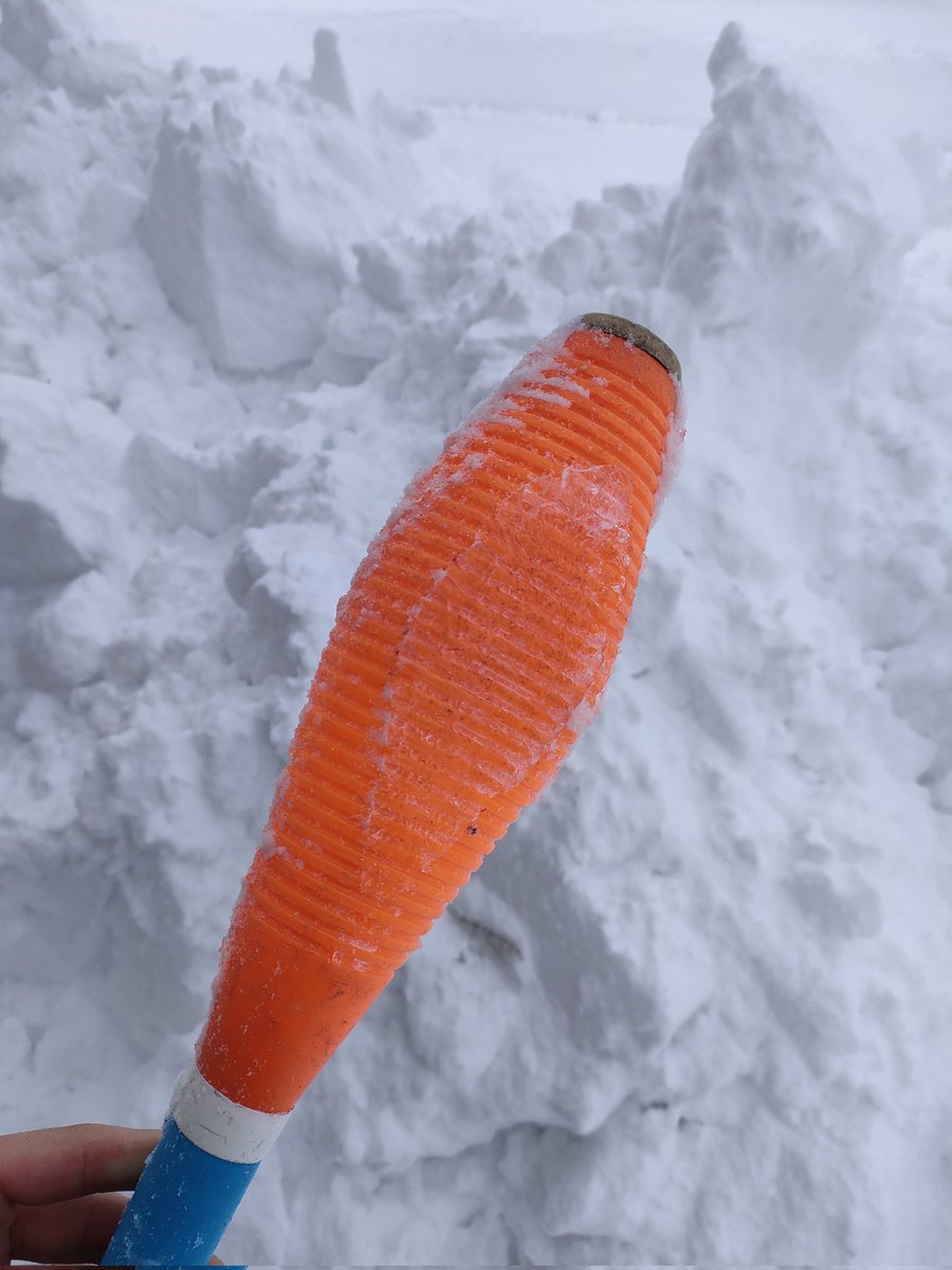 Exseri's tweet photo. 屋根雪下ろしてたら冷凍クラブ出てきた https://t.co/LgEoA4z09v