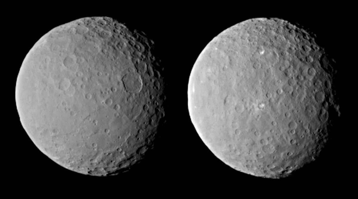 NASA_photo_bot's tweet photo. Views of Ceres on Approach https://t.co/vEOadEs8fe https://t.co/t8YewdrBK9