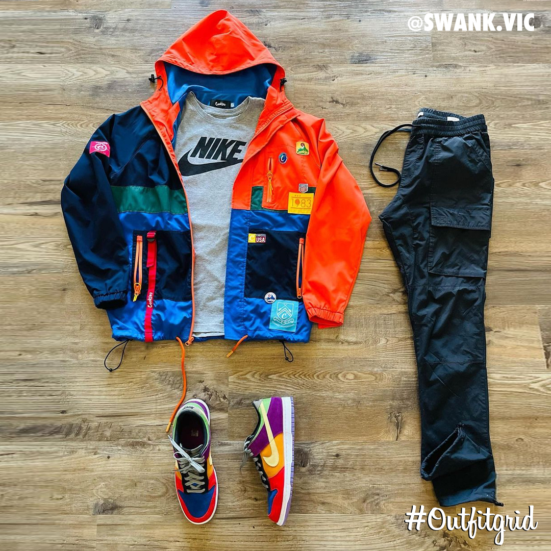 outfitgrid's tweet photo. Today's top #outfitgrid is by @swank.vic.
▫️ #NikeSportwear #Tee
▫️ #CookiesSF #Jacket
▫️ #Pacsun #Pants
▫️ #Nike #Viotech #Dunks https://t.co/DKfra02dz8