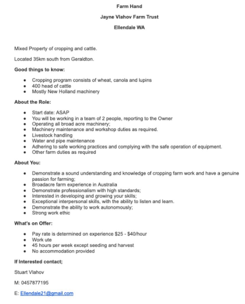 Looking for a full time farm hand. Shares appreciated 👍