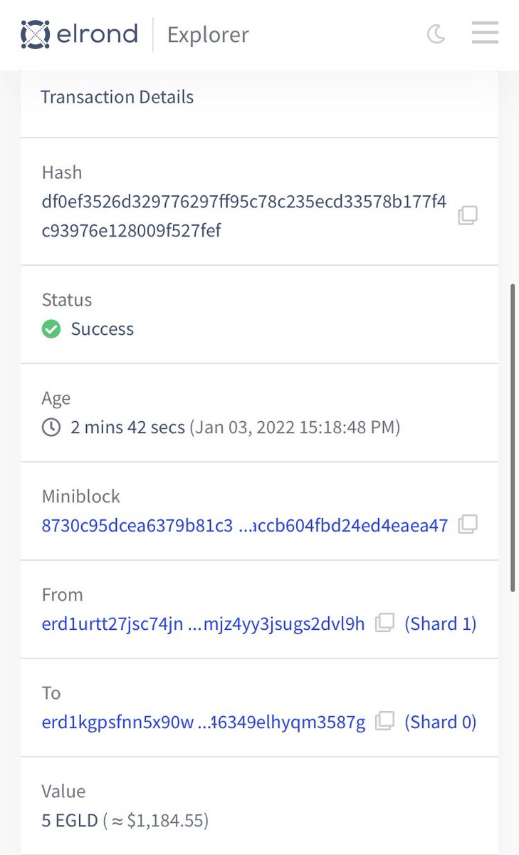 @ElrondChipPunks Our first donation went through today! First ever $egld⚡️donation wallet to wallet on the Elrond blockchain! Thanks to the Elrond team, Elrond community and @PATT_Foundation for making this possible! 🙏 save the 🌳 save the 🌎