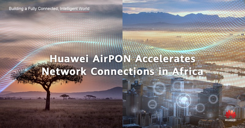 Huawei's tweet photo. #Huawei #AirPON solution helps build high-quality network connections in Africa, bridge the digital divide, and enable digital life. Find out more about the benefits the AirPON solution can bring to Africa 👉🏻 https://t.co/bREXUcSEzg
#AirPON #allopticalnetwork #MWC22