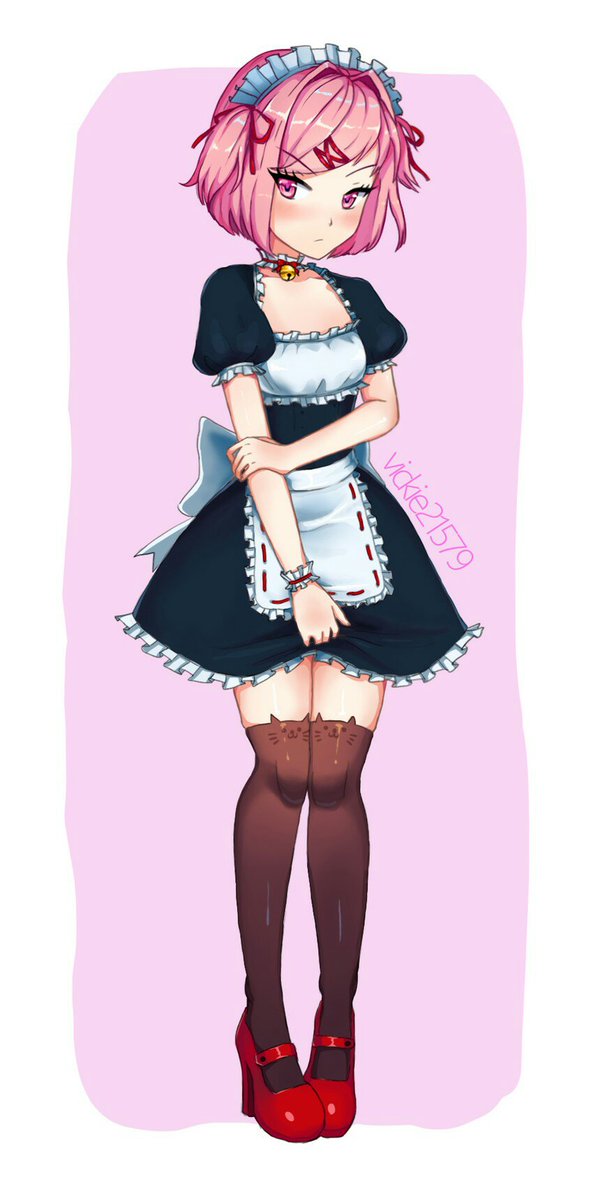 BEAVISE_SAW's tweet photo. #DDLC #maid #Natsuki #Kawai_Art https://t.co/G7nELWY7WV