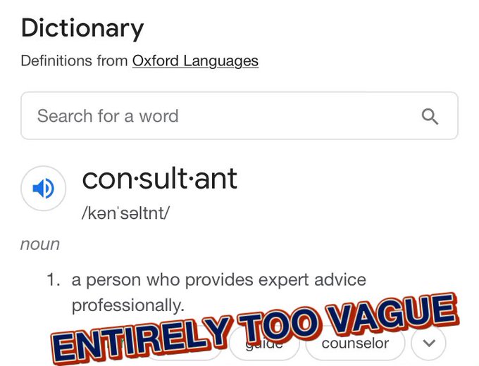 When will we collectively admit that &lsquo;Consultant&rsquo; is not a sufficient explanation of what you do for<a href="/tag/bts"class="tags"><span>#bts</span></a><a href="/tag/newtheatre"class="tags"><span>#newtheatre</span></a><a href="/tag/theatrewriters"class="tags"><span>#theatrewriters</span></a><a href="/tag/newwriting"class="tags"><span>#newwriting</span></a>