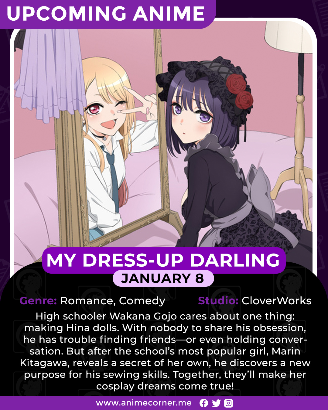 My Dress-Up Darling Anime Reveals Premiere Date, New Trailer