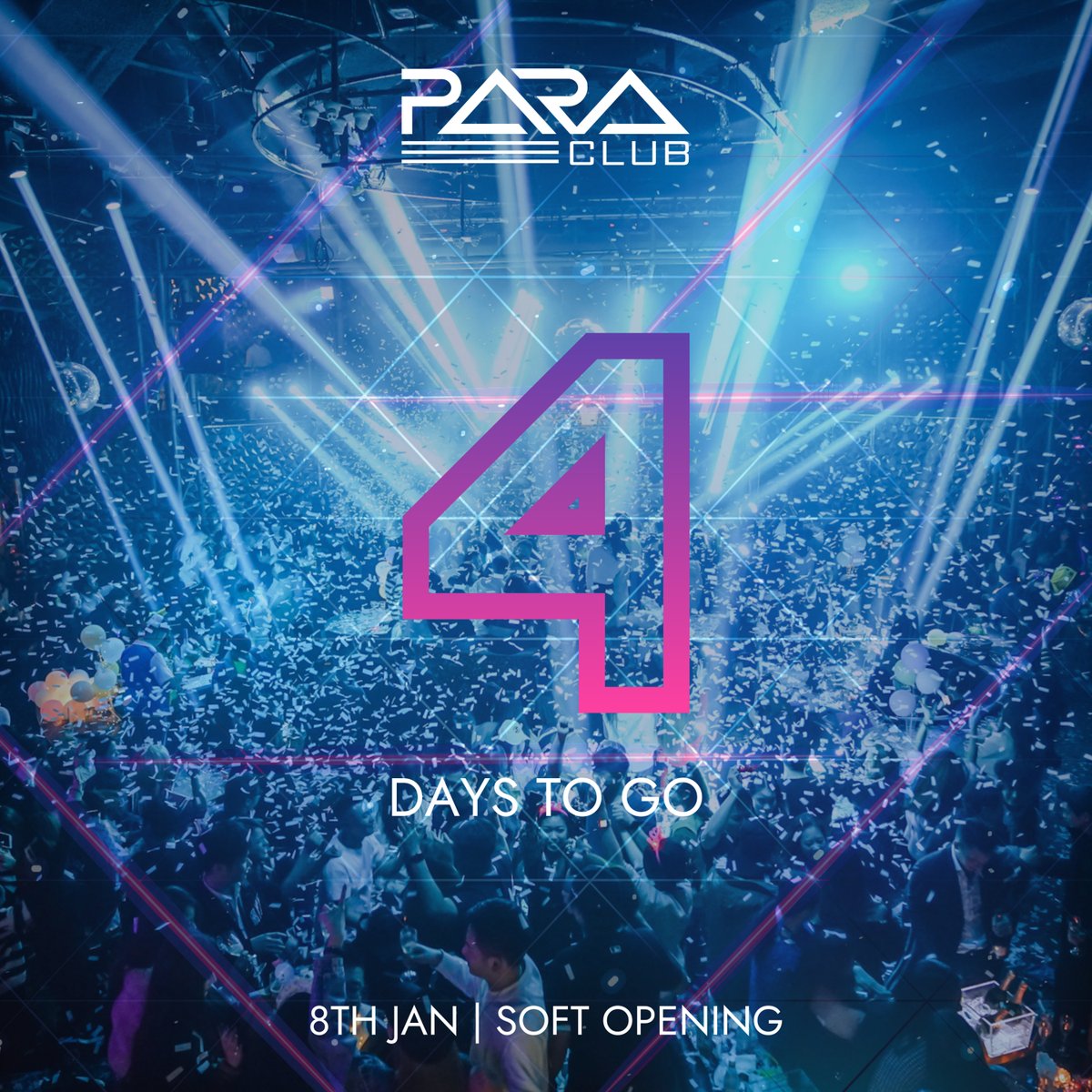 paraclubmacau's tweet photo. ❤️ Roaring for unforgettable parties? See you in 4 days - 8 Jan 2022 #roadtoPARAdise

- ʀᴇꜱᴇʀᴠᴀᴛɪᴏɴ ᴏɴʟʏ ᴜɴᴛɪʟ ꜰᴜʀᴛʜᴇʀ ɴᴏᴛɪᴄᴇ -
☎️ (853) 6333 6300
⏱️ 9:00PM - 6:00AM

#paraclubmacau #nightclub #nightclubmacau #comingsoon #softopening #newnightclub https://t.co/ltKDyj1966