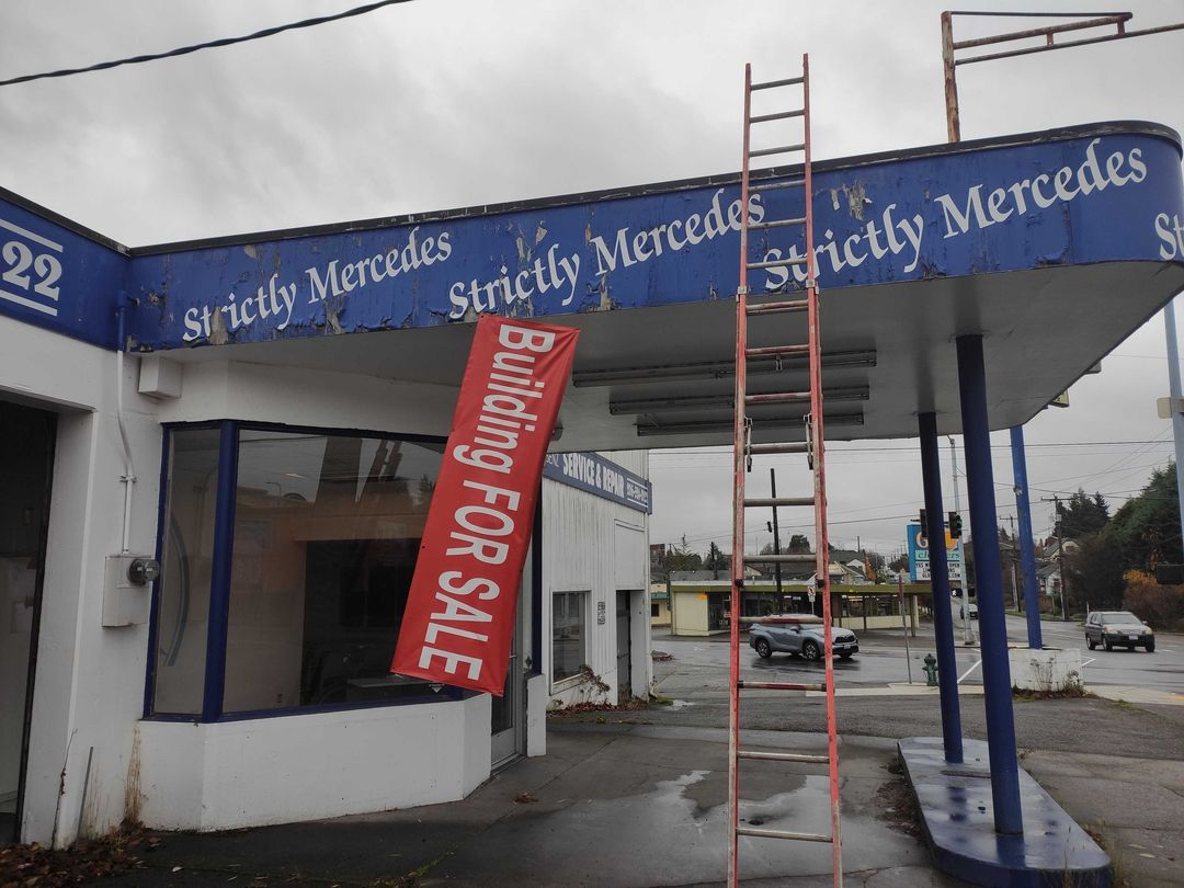 It's already been a journey just to get to this point and we are so excited to finally be tearing this sign down. We can't wait to see the transformation and start pouring beers next summer!