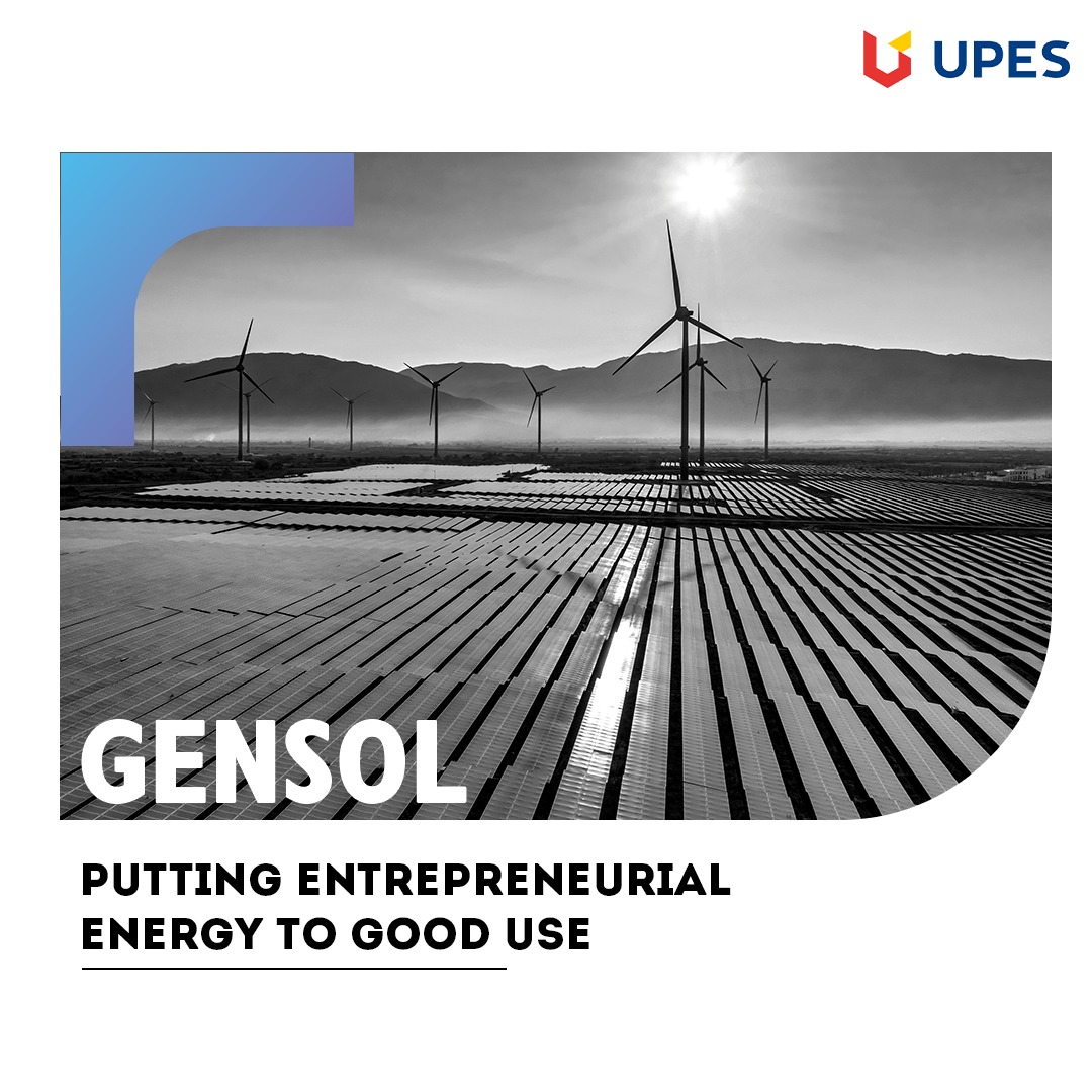UPESDehradun's tweet photo. #Gensol was founded by Anmol Jaggi from #UPESSchoolOfEngineering and a couple of young #engineers to provide holistic renewable energy solutions in India and abroad. #UPES intends to produce job creators rather than job seekers. And #RunwayIncubator has made it easier! https://t.co/urBYl06N8Z