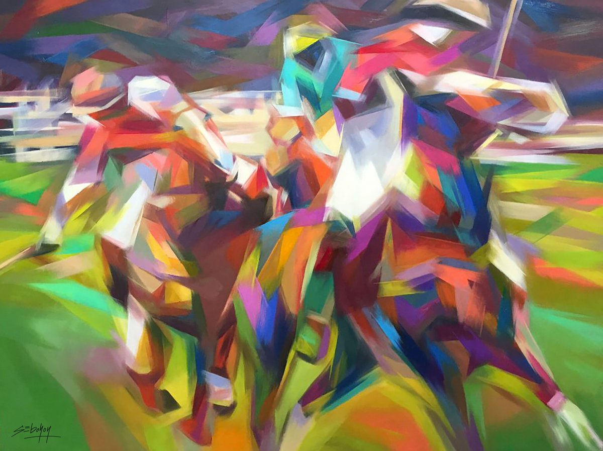 Have you ever watched Polo?
Sitting atop one of the most powerful animals going full speed, the Polo Players swing their mallets with one hand while steering their horse with the other. Truly a fascinating sport.
"Polo Players" Genesis 
Oil Painting on Canvas
Coming soon to NFT